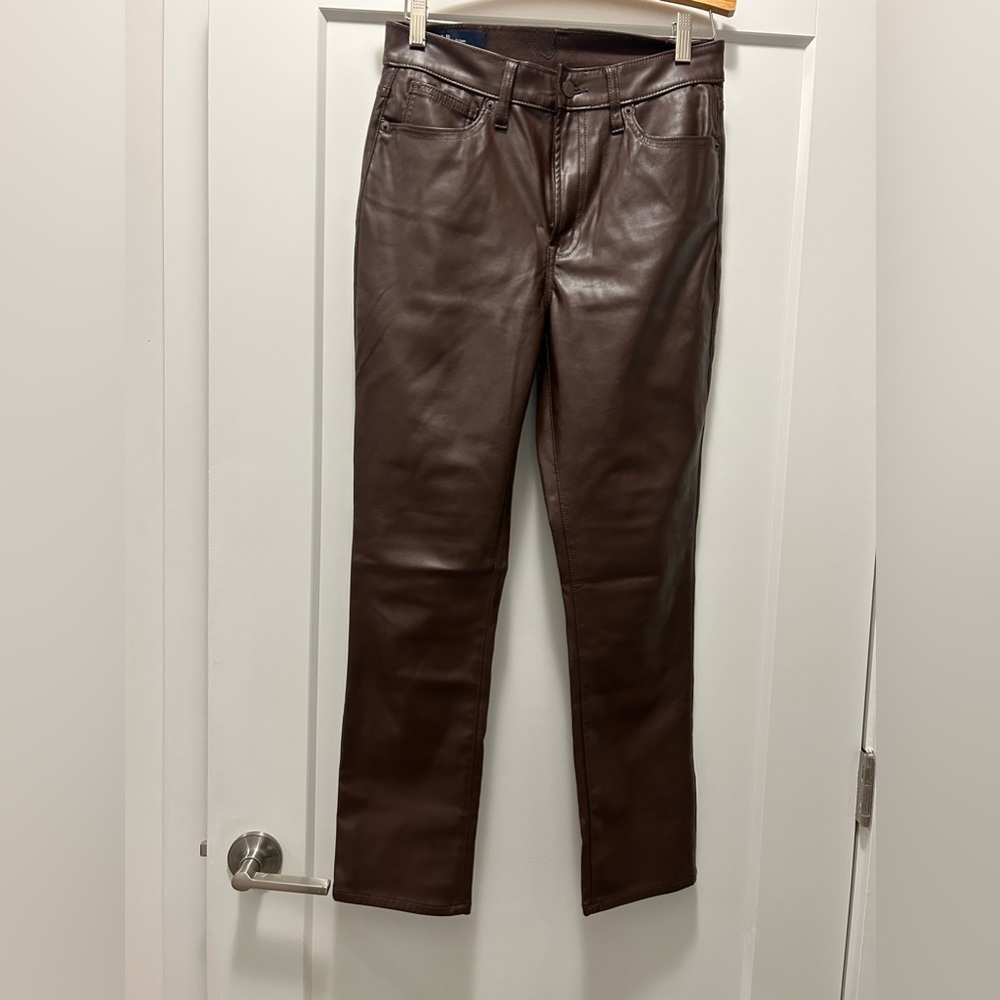 High Waisted Vegan Leather Pants